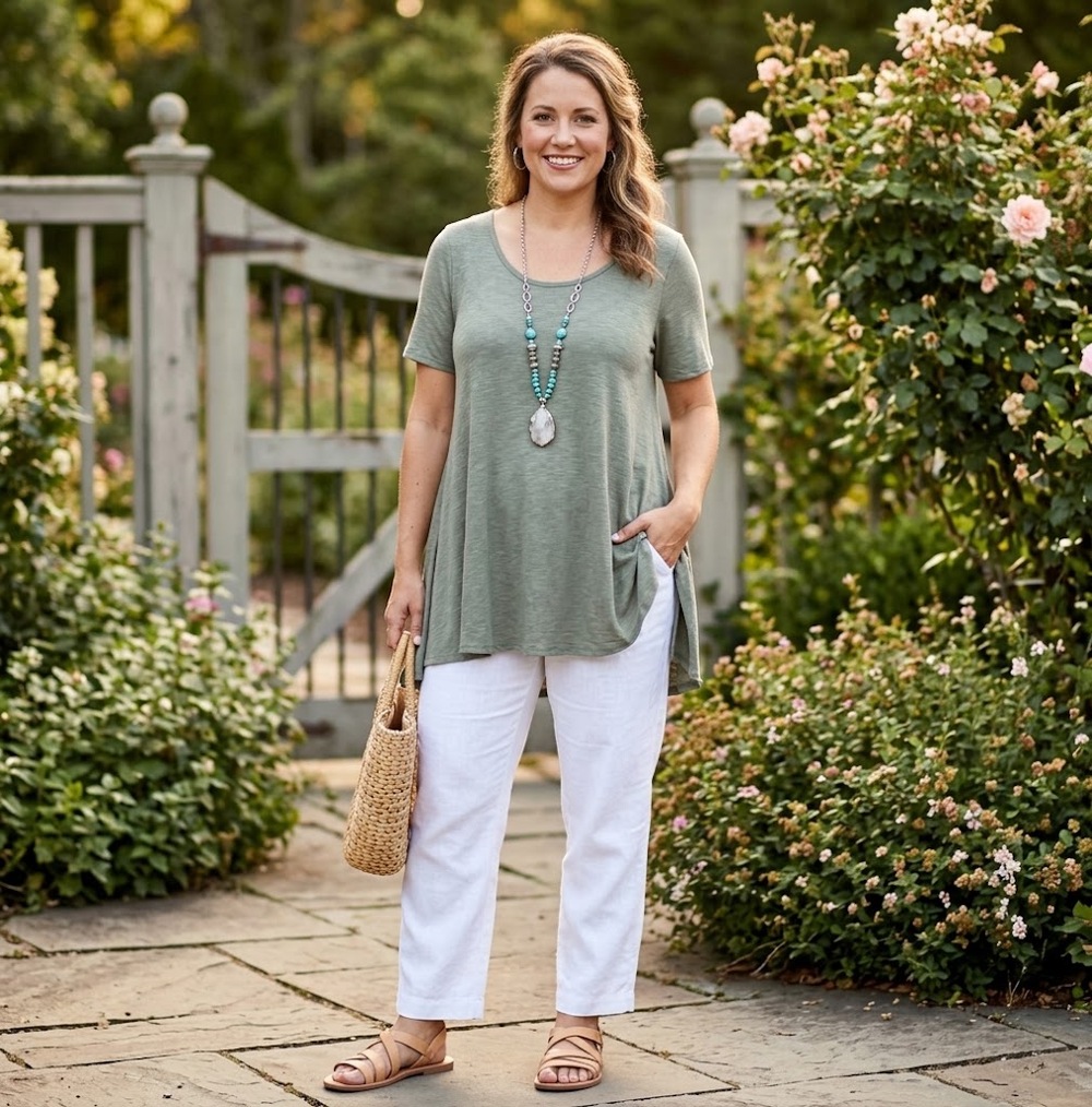 LuLaRoe Perfect T XL NWT Sage Green Swing Tunic Side Slits Scoop Neck